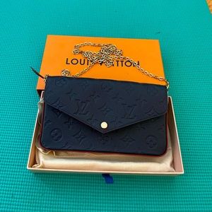 Louis Vuitton Navy and Red Purse
